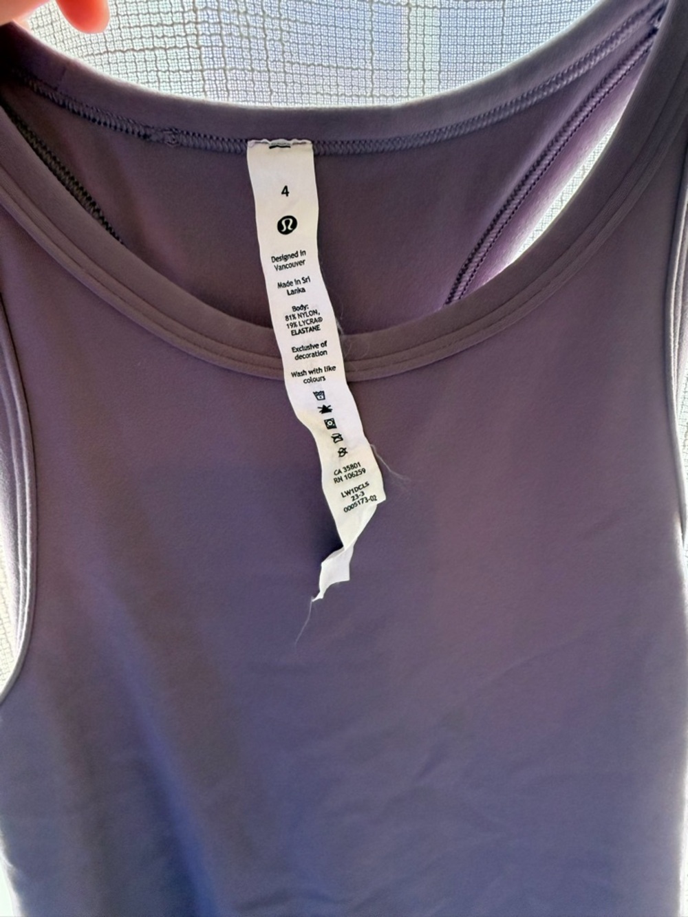 lululemon athletica Purple High-Neck Racerback Tank